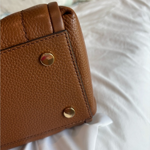 Michael Kors Carine Satchel Bag Camel Brown Leather with Strap and Dust Bag EUC - Picture 15 of 16